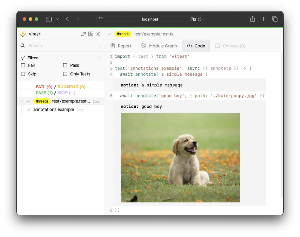 Vitest UI